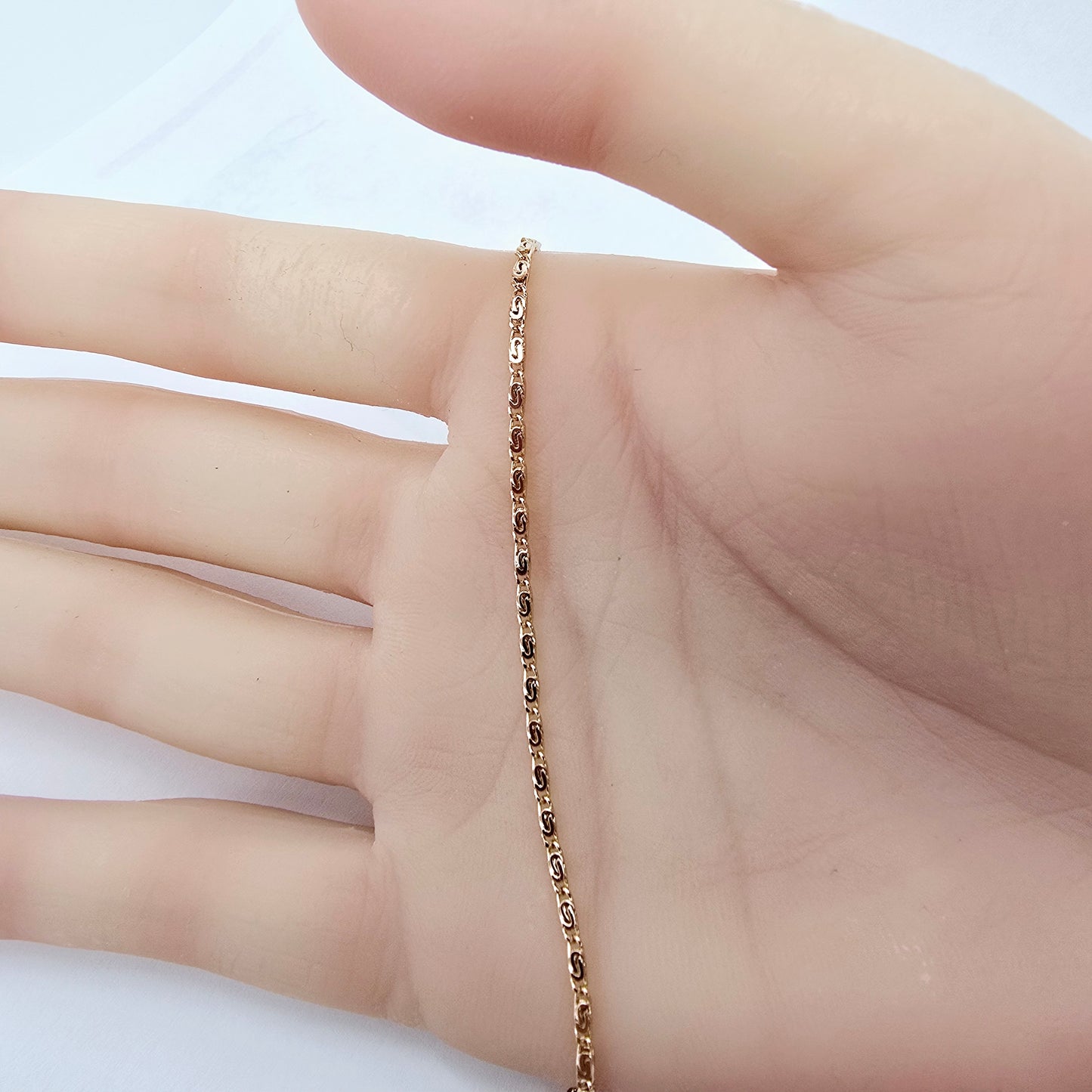 Rose Gold Slim Chain Necklace with Extender – 20 Inch Elegant Style, XPNL0008 (2001-8)