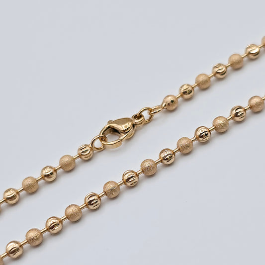 Rose Gold Rope Chain Necklace – 45cm / 17.7 Inch – Elegant Twist Design, XPNL0020 (2002-10)