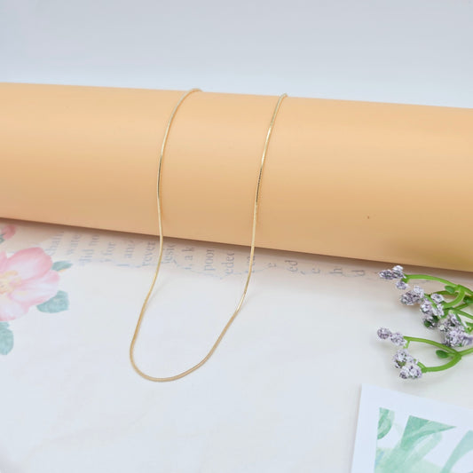 Minimalist Rose Gold Flat Snake Chain Necklace for Women - 45cm , XPNL0047 (2005-7)