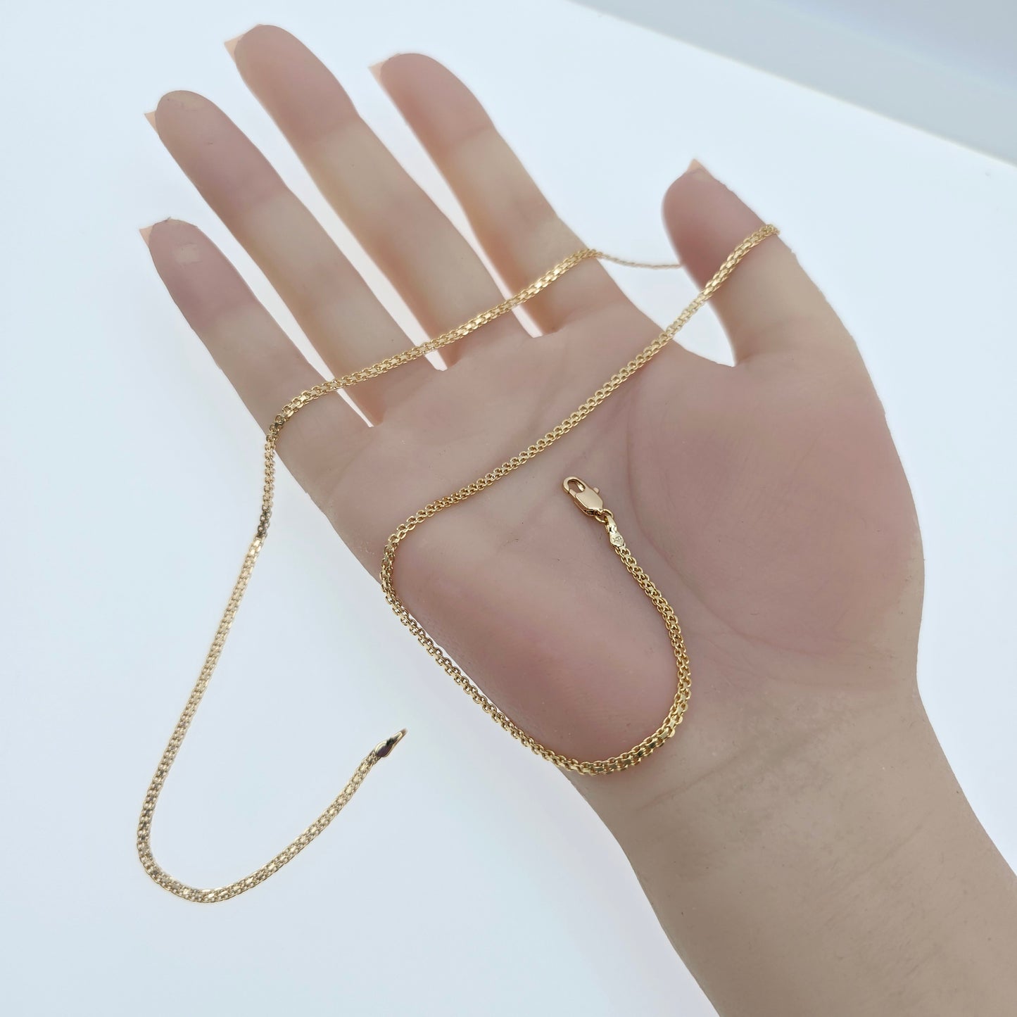 Rose Gold Plated High Shine Necklace in 50cm Classic Chain Design, XPNL0067 (2007-7)