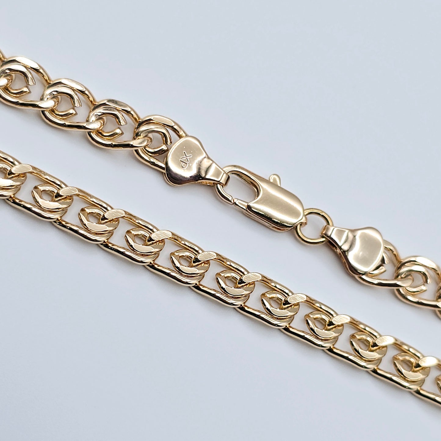 Rose Gold Round Chain Necklace Gold Plated on High Quality Brass, XPNL0073 (2008-3)