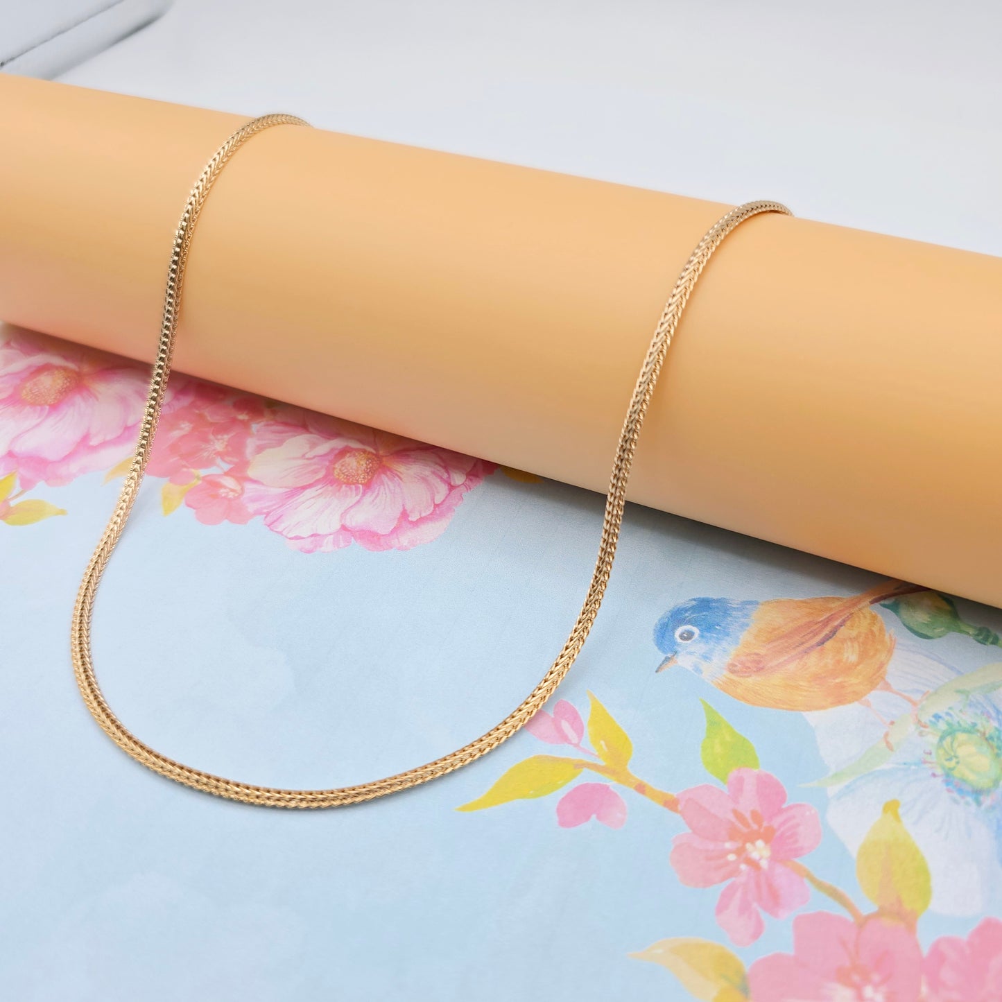 Classic Flat Chain Rose Gold Necklace for Elegant Everyday Wear, XPNL0074 (2008-4)