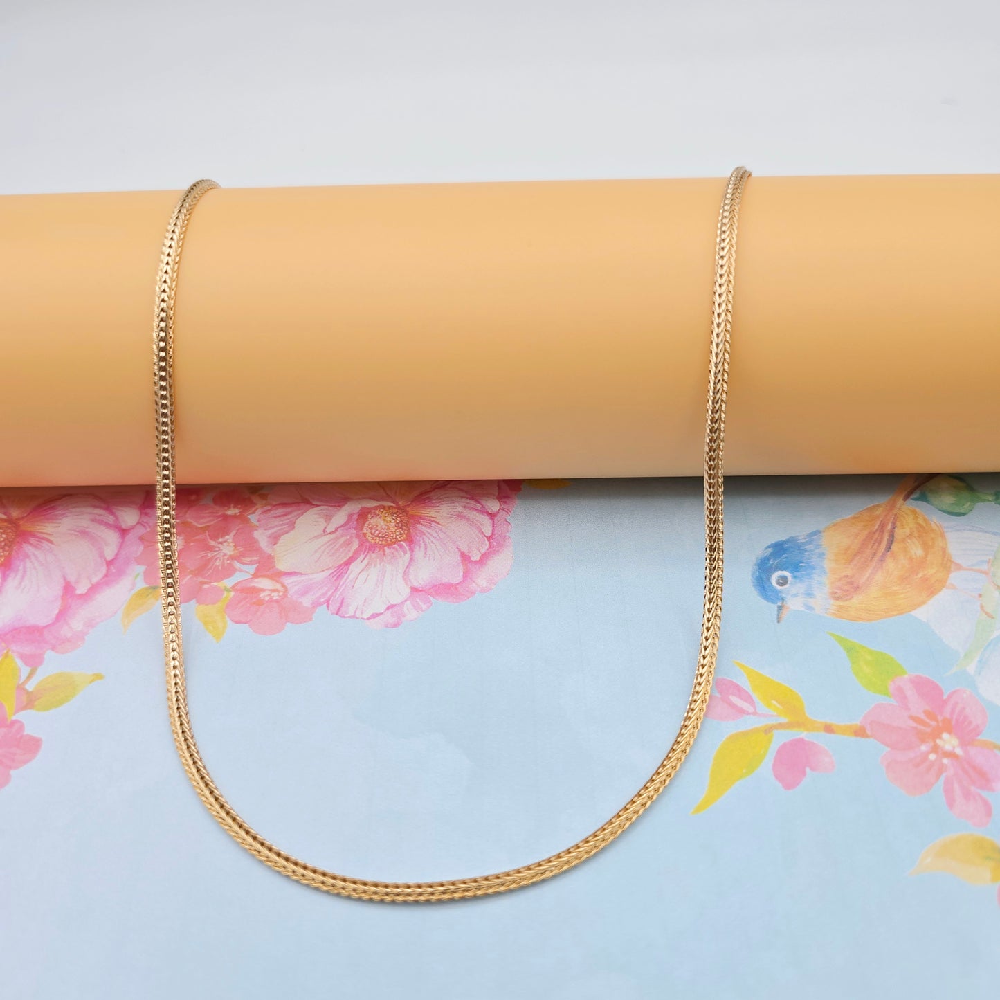 Classic Flat Chain Rose Gold Necklace for Elegant Everyday Wear, XPNL0074 (2008-4)