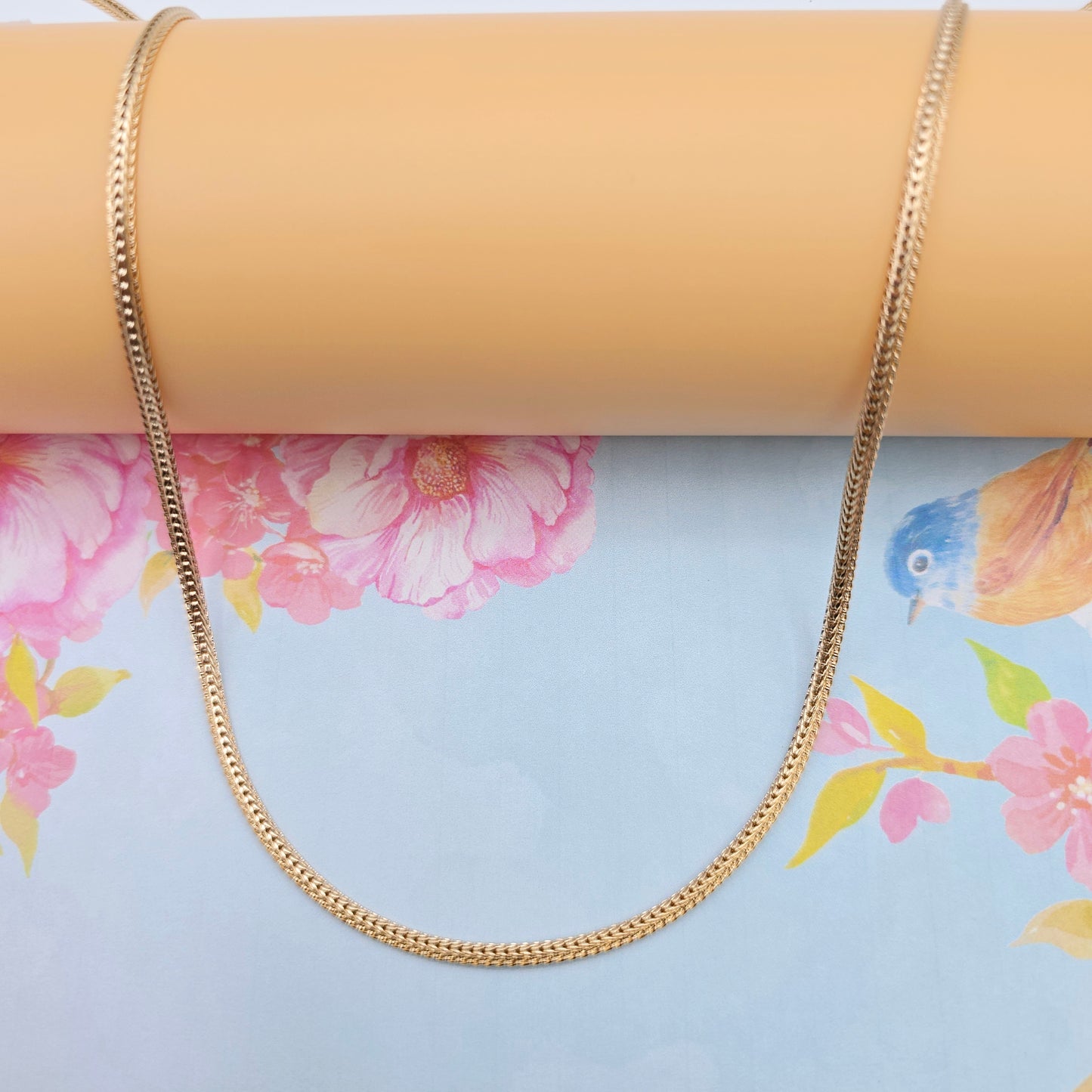 Classic Flat Chain Rose Gold Necklace for Elegant Everyday Wear, XPNL0074 (2008-4)