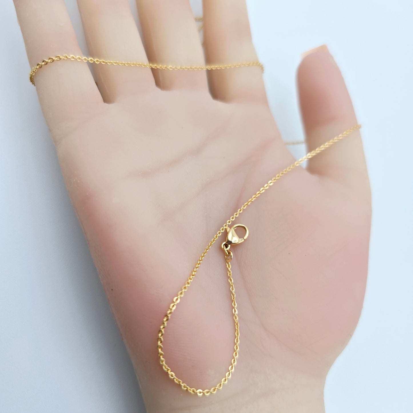 Elegant Rose Gold Cable Chain Necklace, 24 Inch, Gold Plated Brass, XPNL0100 (2010-10)