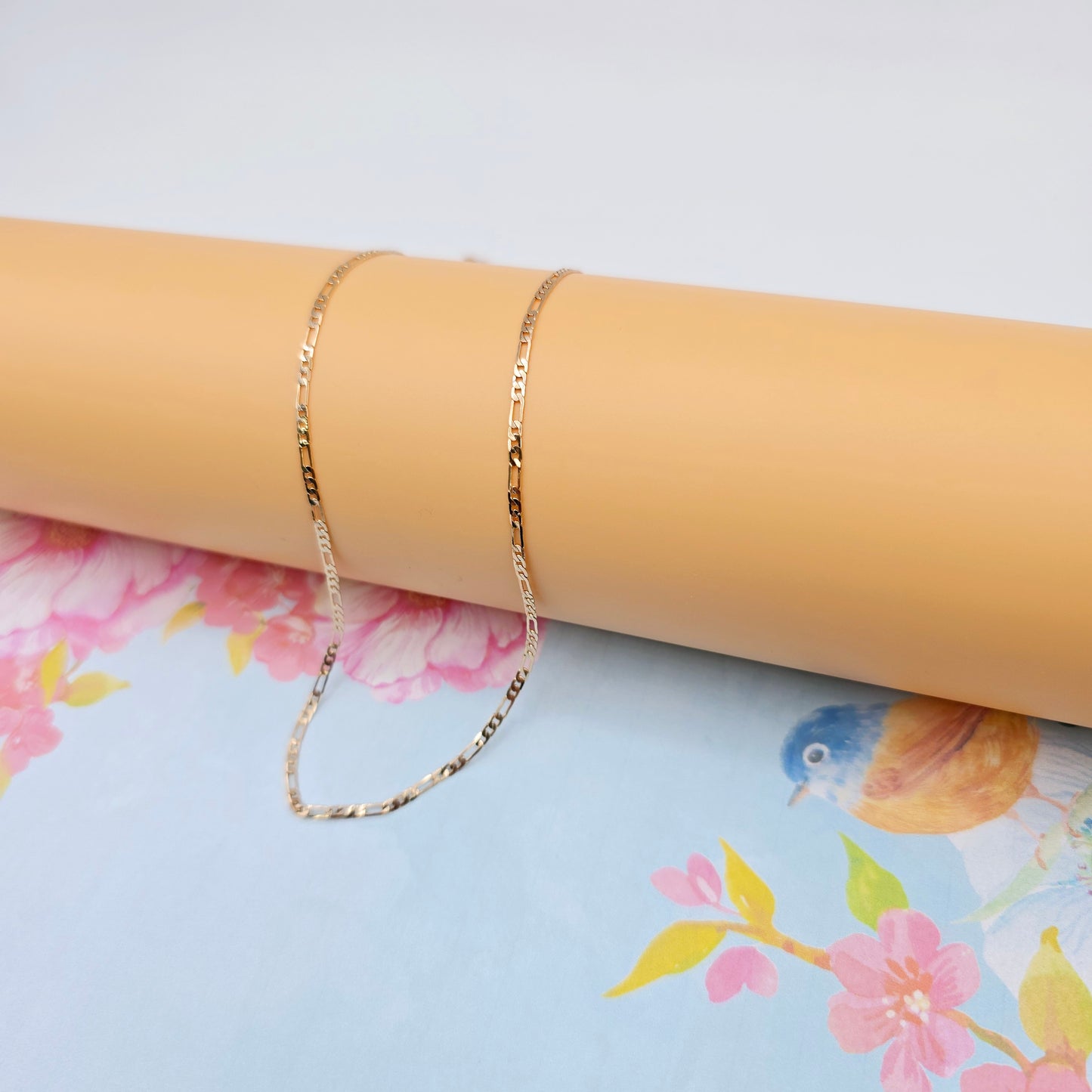 Elegant Rose Gold Figaro Chain Necklace – 50cm Brass Gold Plated, XPNL0113 (2012-3)