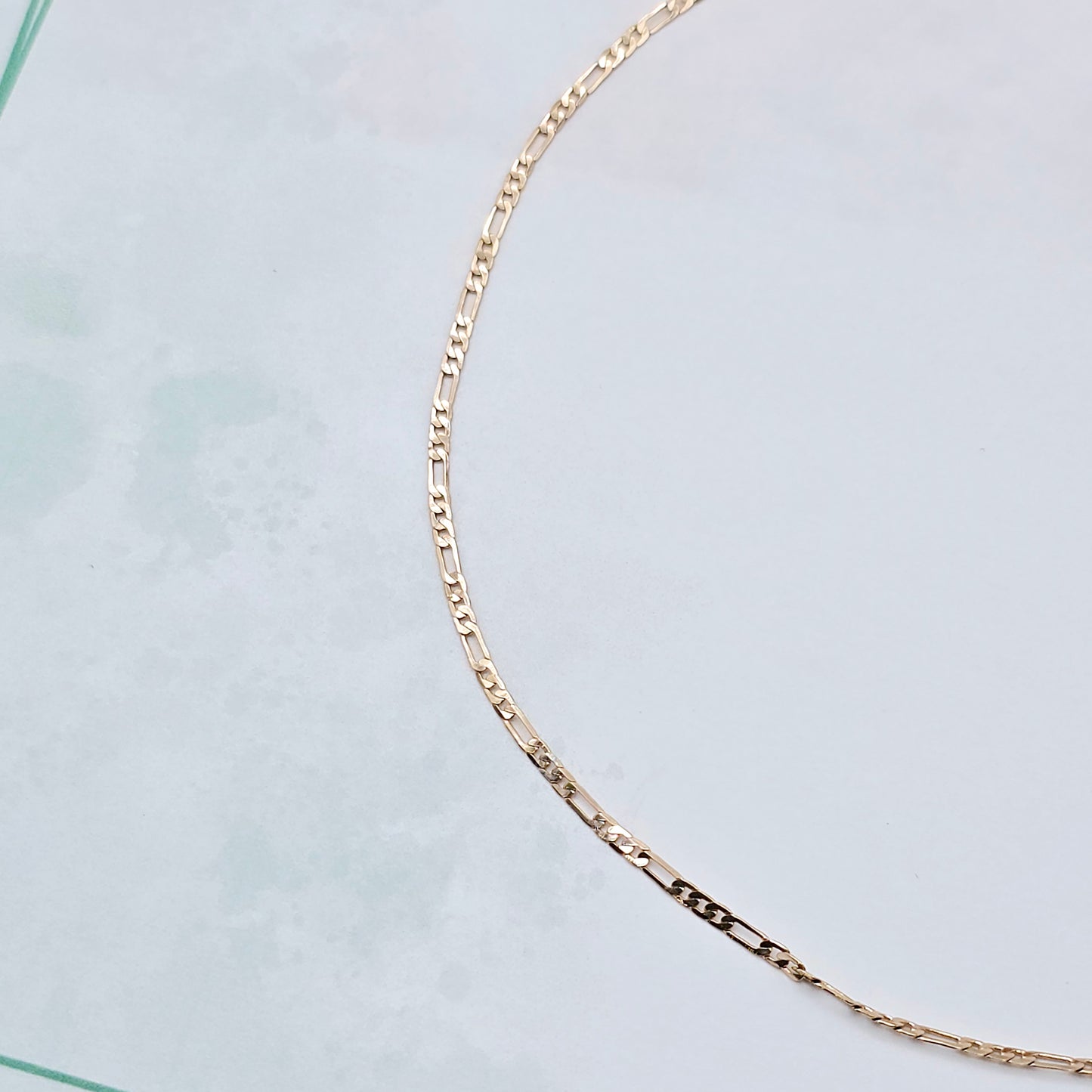 Elegant Rose Gold Figaro Chain Necklace – 50cm Brass Gold Plated, XPNL0113 (2012-3)