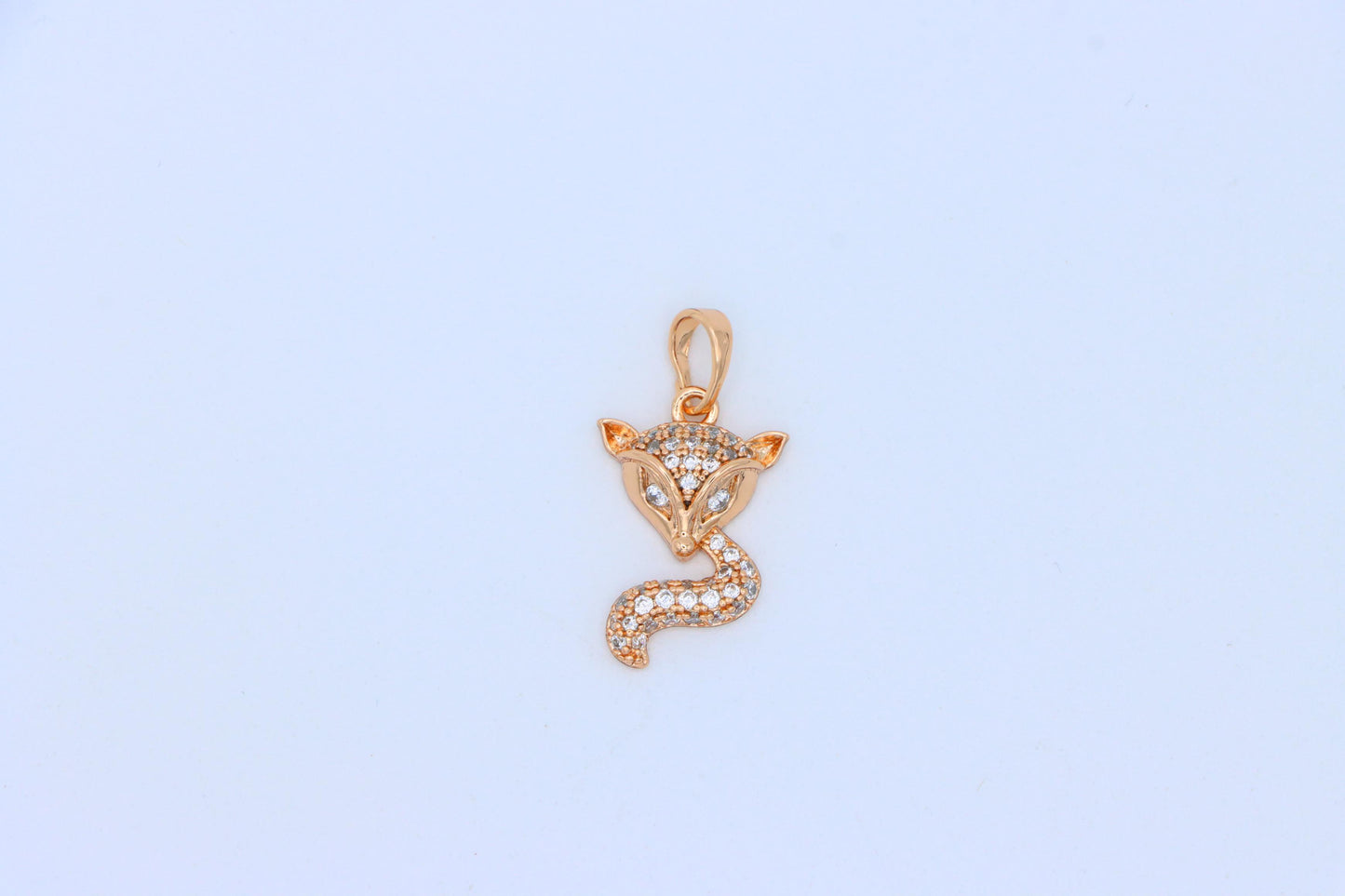 Crystal Fox Design Rose Gold Pendant – Sparkling, XPPT1565 (2144-5)