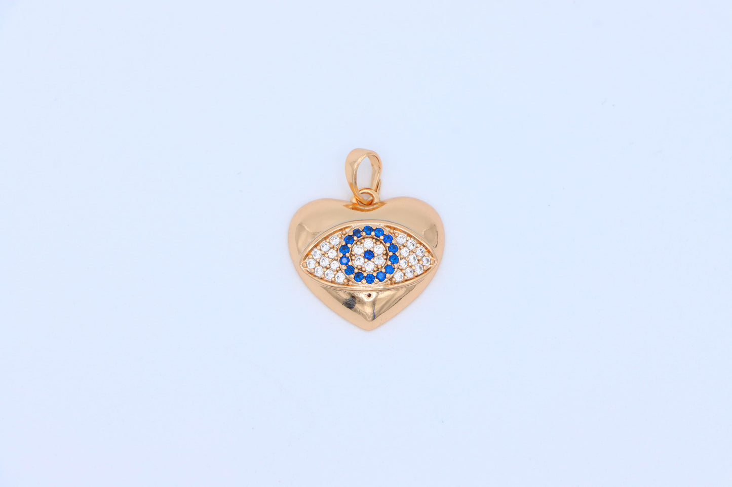 Heart Shape Evil Eye Pendant in Rose Gold Finish, XPPT1576 (2145-6)