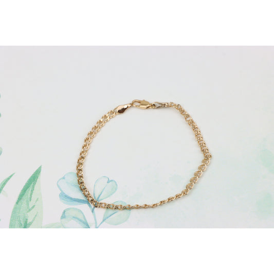 Elegant Rose Gold Plated Link Chain Bracelet for Women, XPBL0877 (2088-6)