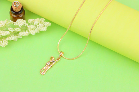 Romantic Couple Embrace Rose Gold Pendant with Sparkling Accents, XPPT1200 (2120-9)