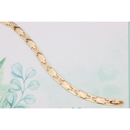 Rose Gold Polished Link Bracelet in Glossy Finish, XPBL0887 (2089-6)