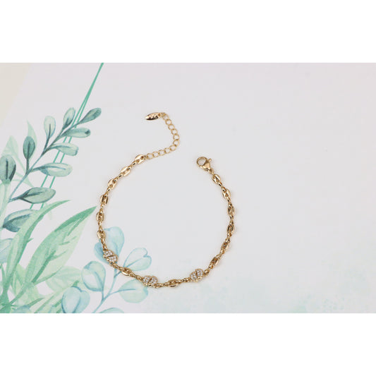 Elegant Rose Gold Bracelet with Crystal Accents, XPBL0901 (2090-10)