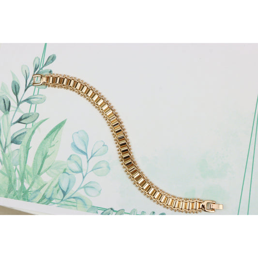 Elegant Rose Gold Plated Bracelet with Geometric Bar Design,XPBL0910 (2091-9)