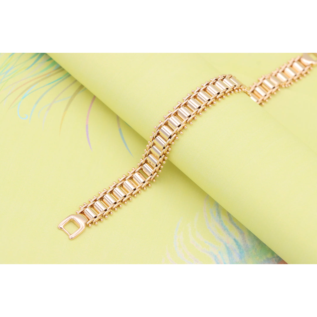 Elegant Rose Gold Plated Bracelet with Geometric Bar Design,XPBL0910 (2091-9)
