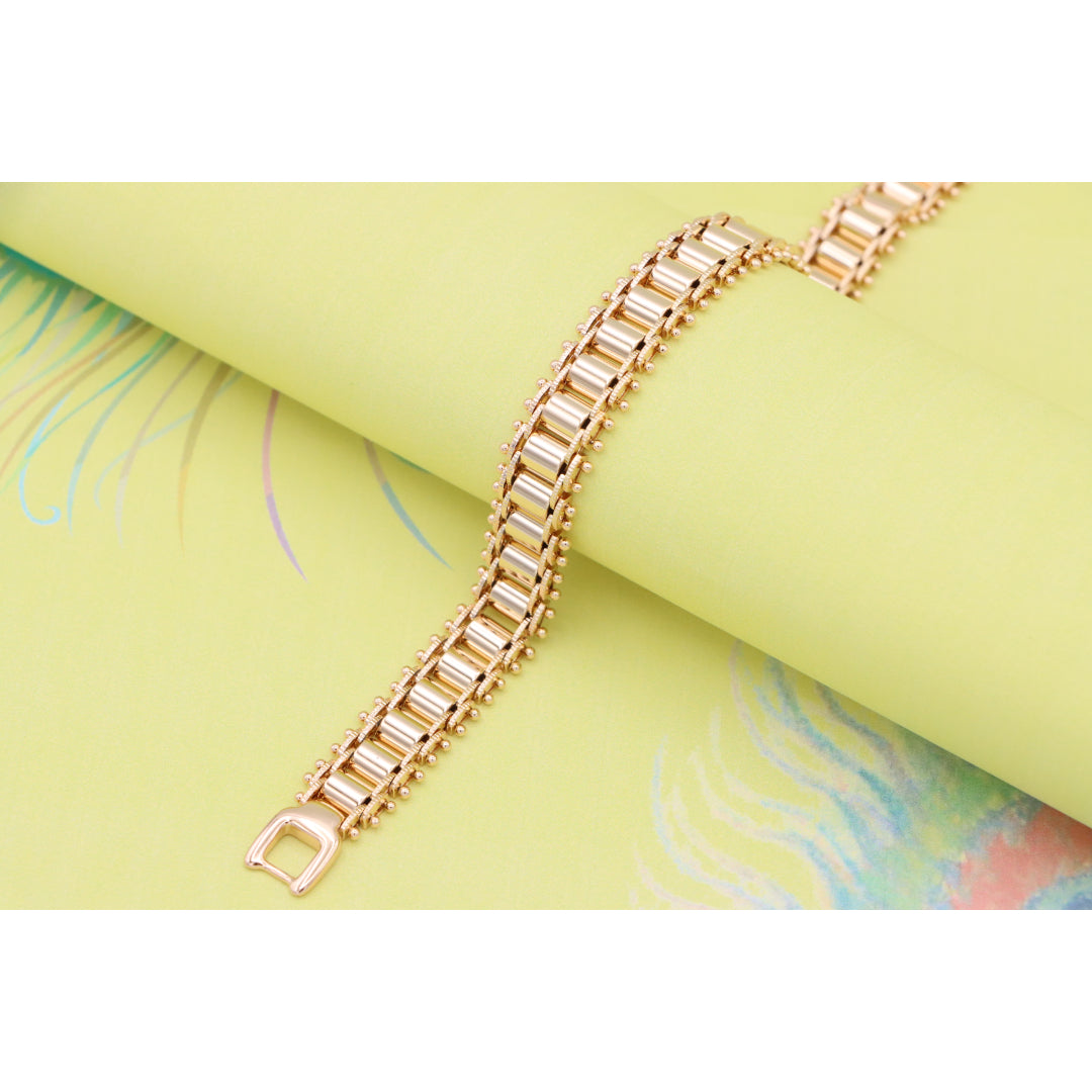 Elegant Rose Gold Plated Bracelet with Geometric Bar Design,XPBL0910 (2091-9)