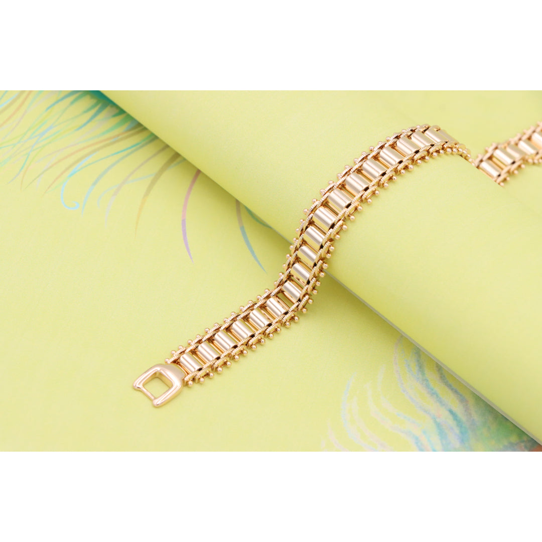 Elegant Rose Gold Plated Bracelet with Geometric Bar Design,XPBL0910 (2091-9)