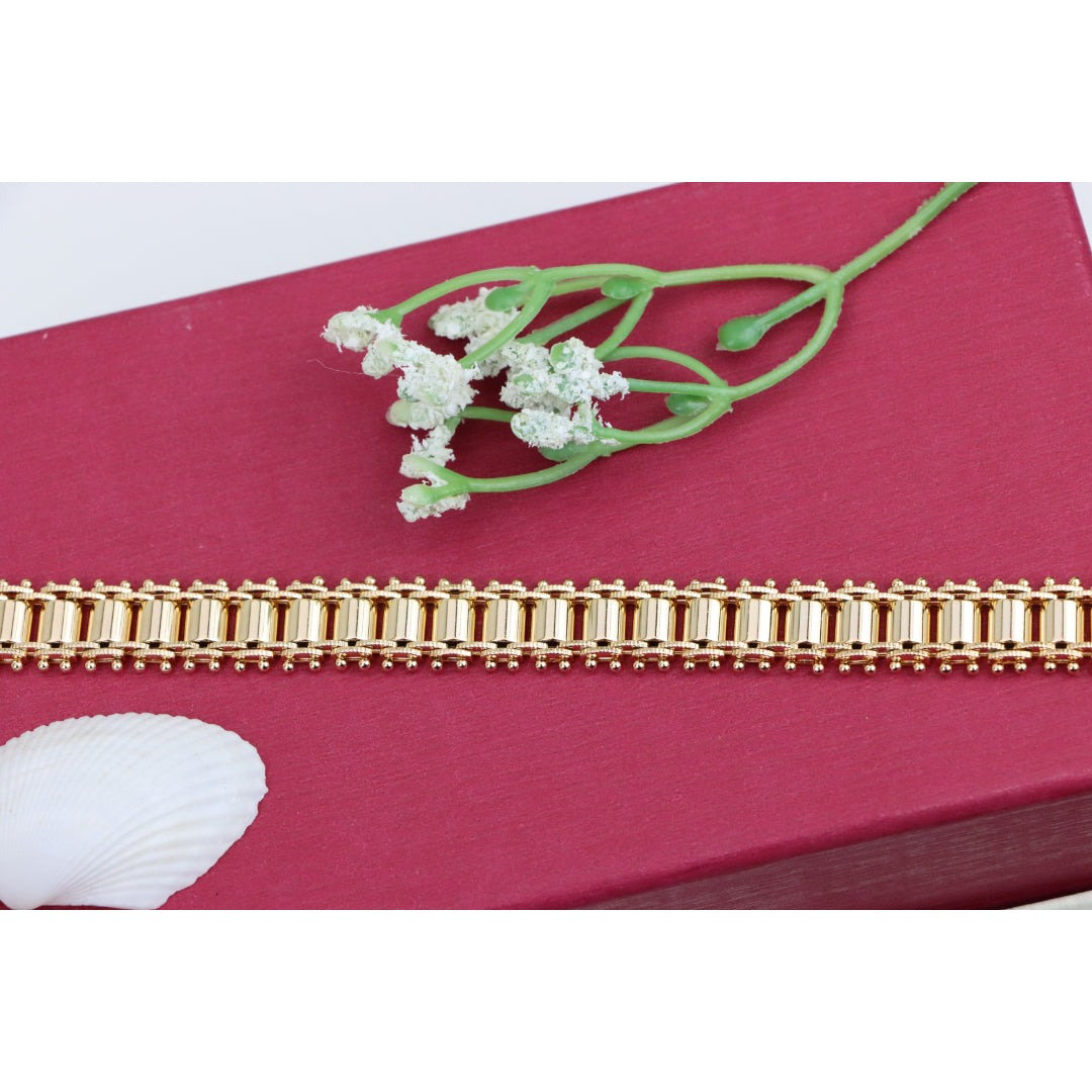 Elegant Rose Gold Plated Bracelet with Geometric Bar Design,XPBL0910 (2091-9)