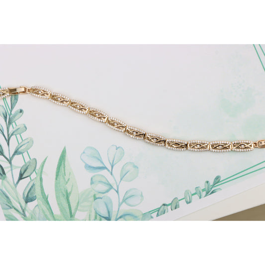 Elegant Rose Gold Bracelet with Crystal Accents, XPBL0911 (2091-10)