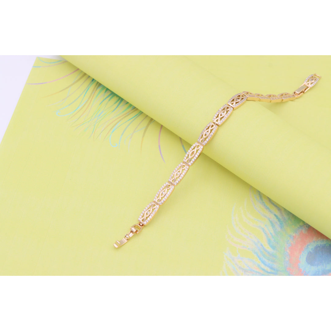 Elegant Rose Gold Bracelet with Crystal Accents, XPBL0911 (2091-10)