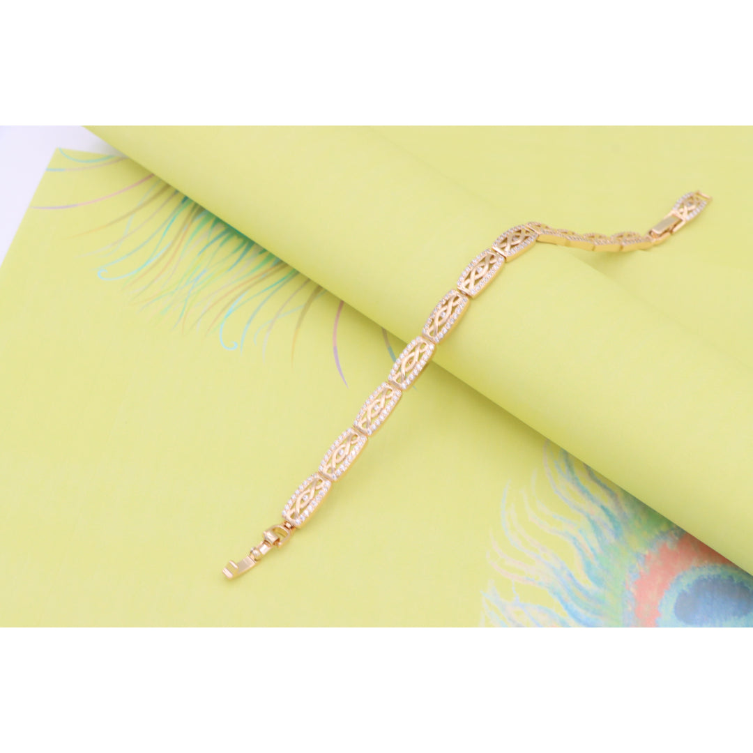 Elegant Rose Gold Bracelet with Crystal Accents, XPBL0911 (2091-10)