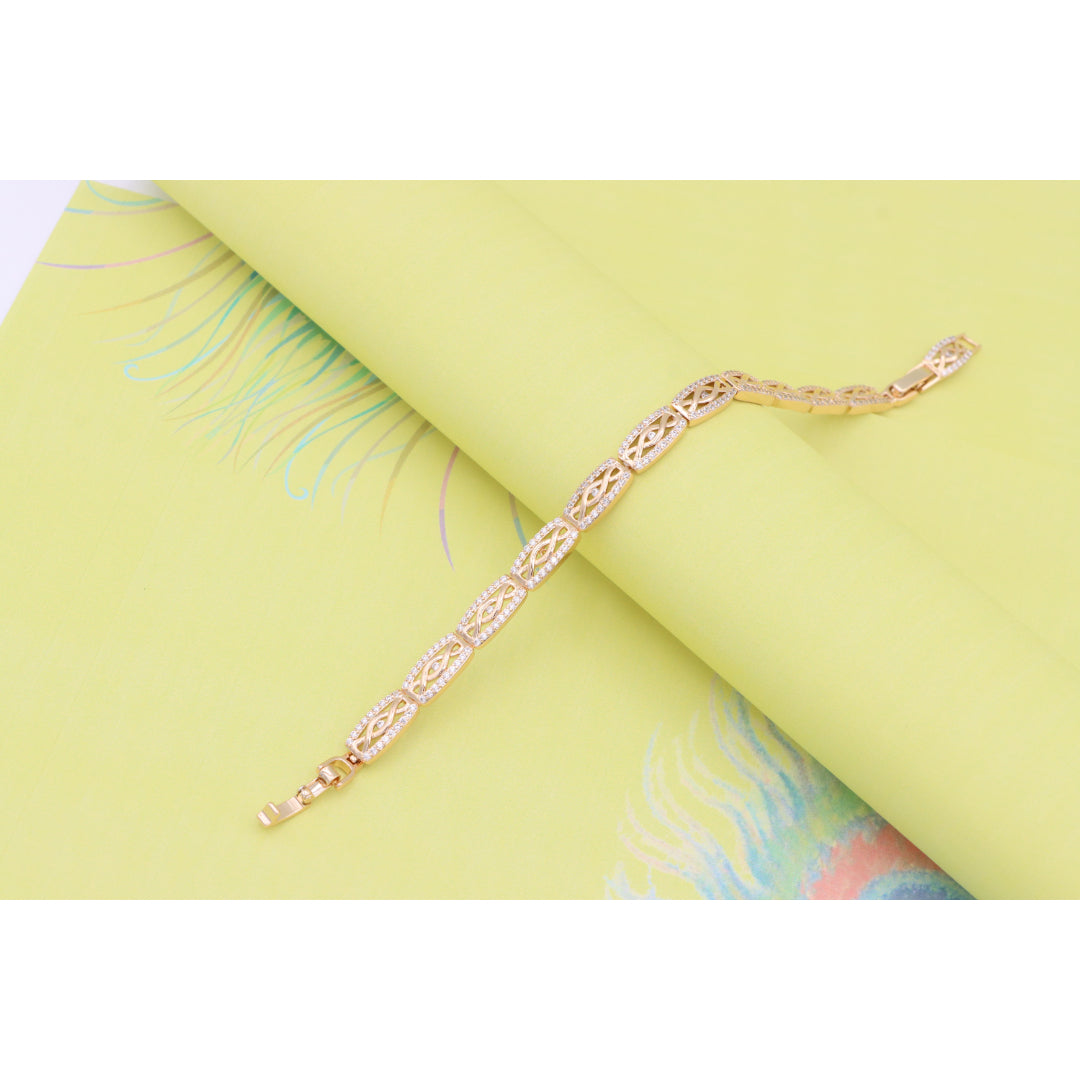 Elegant Rose Gold Bracelet with Crystal Accents, XPBL0911 (2091-10)