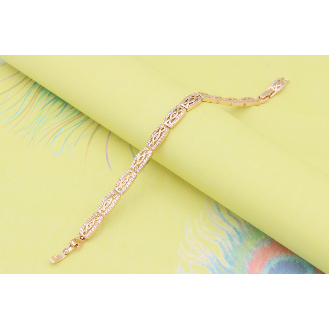 Elegant Rose Gold Bracelet with Crystal Accents, XPBL0911 (2091-10)