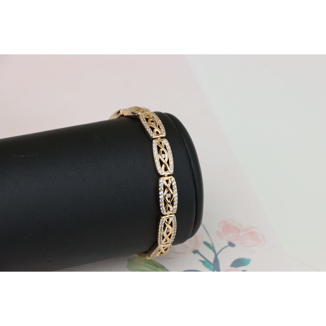 Elegant Rose Gold Bracelet with Crystal Accents, XPBL0911 (2091-10)