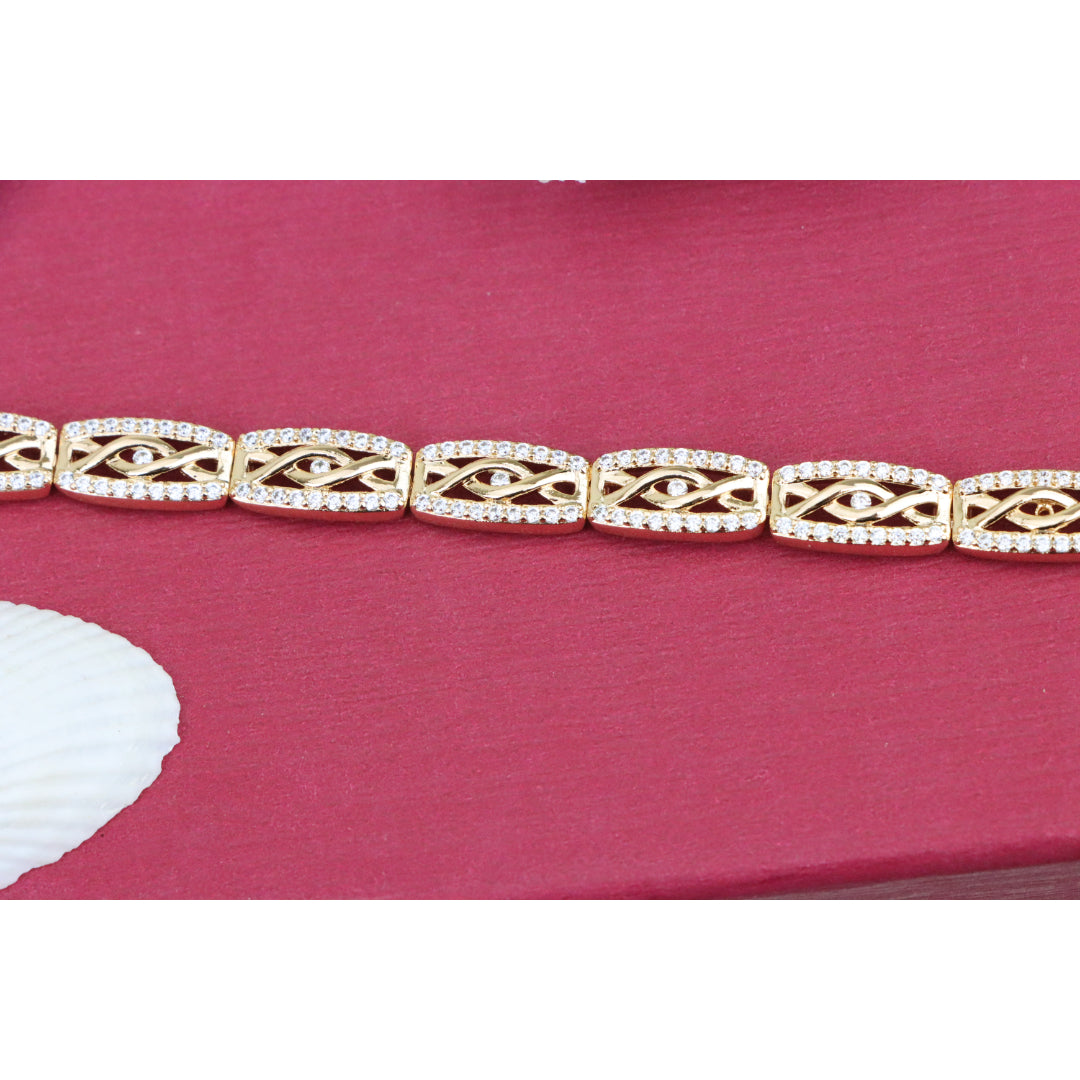 Elegant Rose Gold Bracelet with Crystal Accents, XPBL0911 (2091-10)
