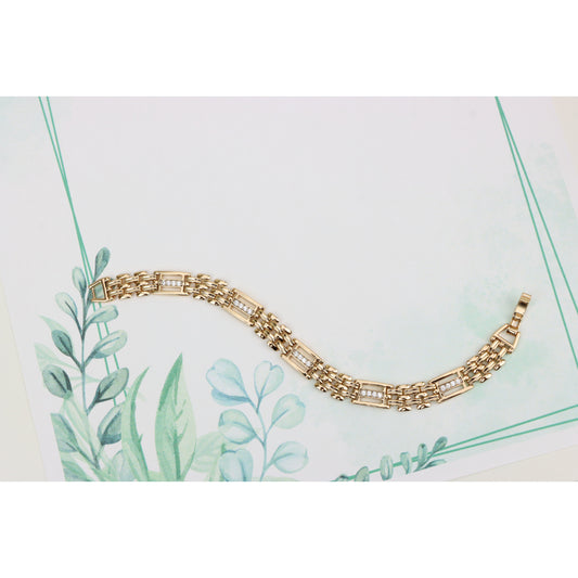 Elegant Rose Gold Plated Bracelet with Sparkling Crystal Accents, XPBL0912 (2092-1)