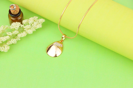 Elegant Rose Gold Teardrop Pendant with Crystal Accent Detailing, XPPT1230 (2123-6)