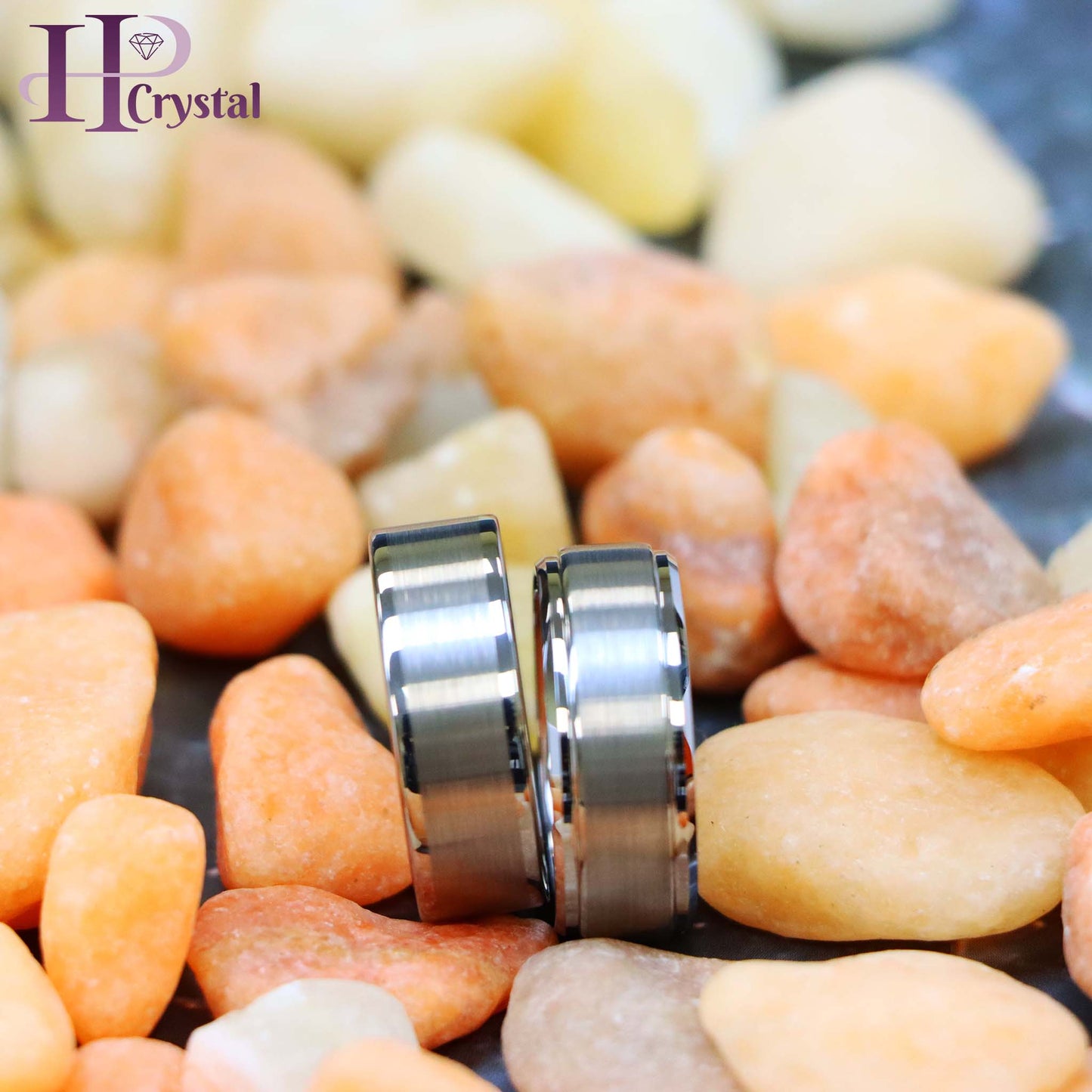 Brushed with Polished Shiny Raised Edge/Stepped Edge Tungsten Ring