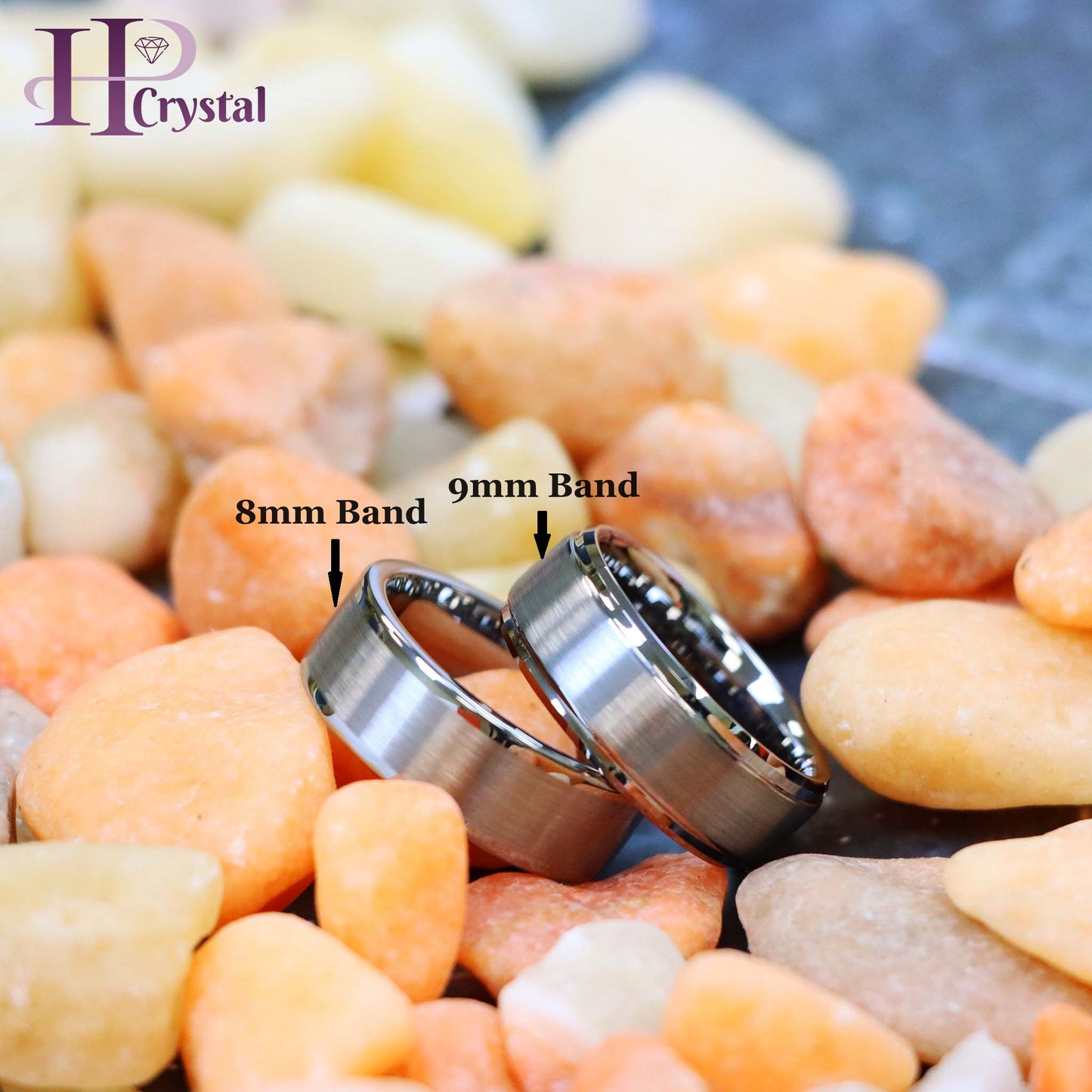 Brushed with Polished Shiny Raised Edge/Stepped Edge Tungsten Ring