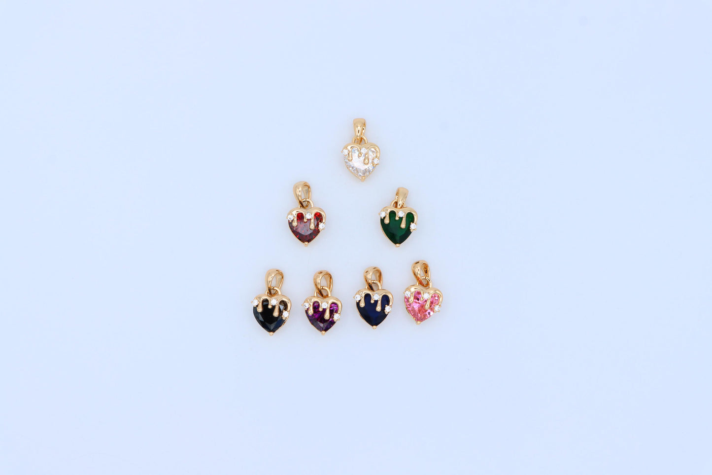 Heart Drip Purple Pendant with Gold Plating Glam Charm, XPPT1700 (2150-5)