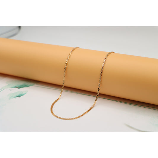 Polished Rose Gold Box Chain Necklace Modern Style, XPNL0123 (2013-3)