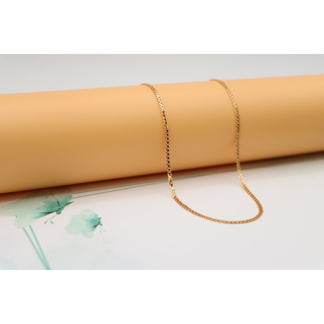 Polished Rose Gold Box Chain Necklace Modern Style, XPNL0123 (2013-3)
