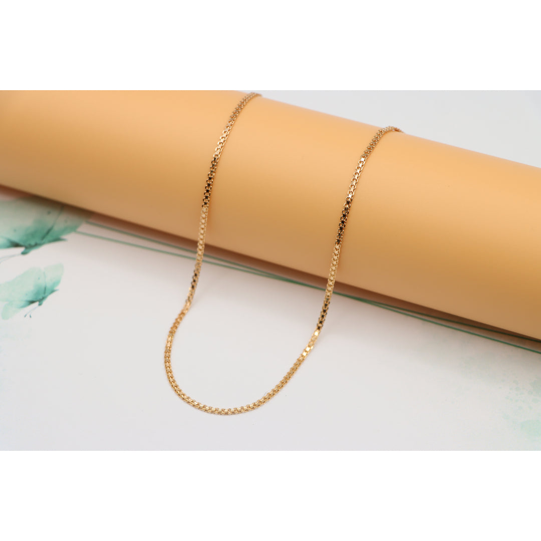 Polished Rose Gold Box Chain Necklace Modern Style, XPNL0123 (2013-3)
