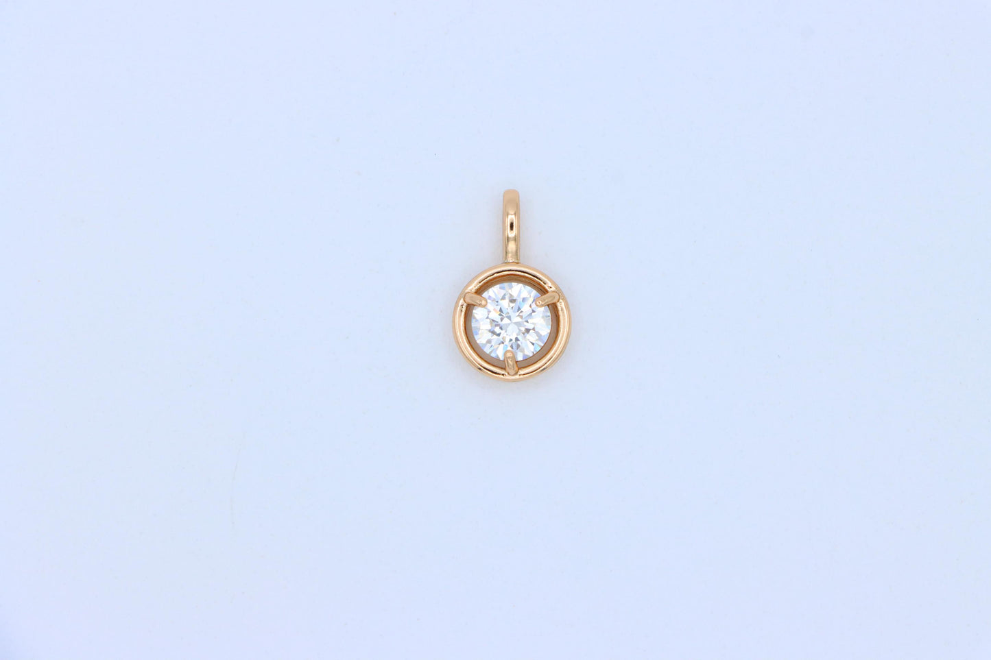 Classic White Round Pendant with Gold Plated Frame – Elegant Shine, XPPT1707 (2150-6)