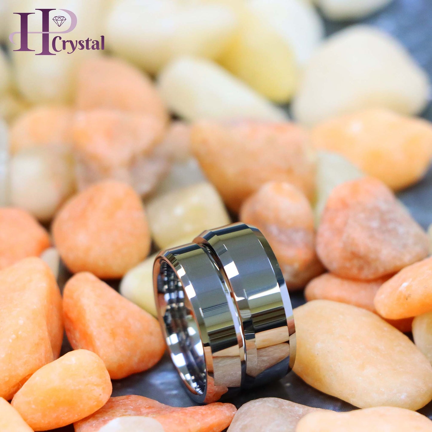 High Polish & Beveled Edge Tungsten Ring