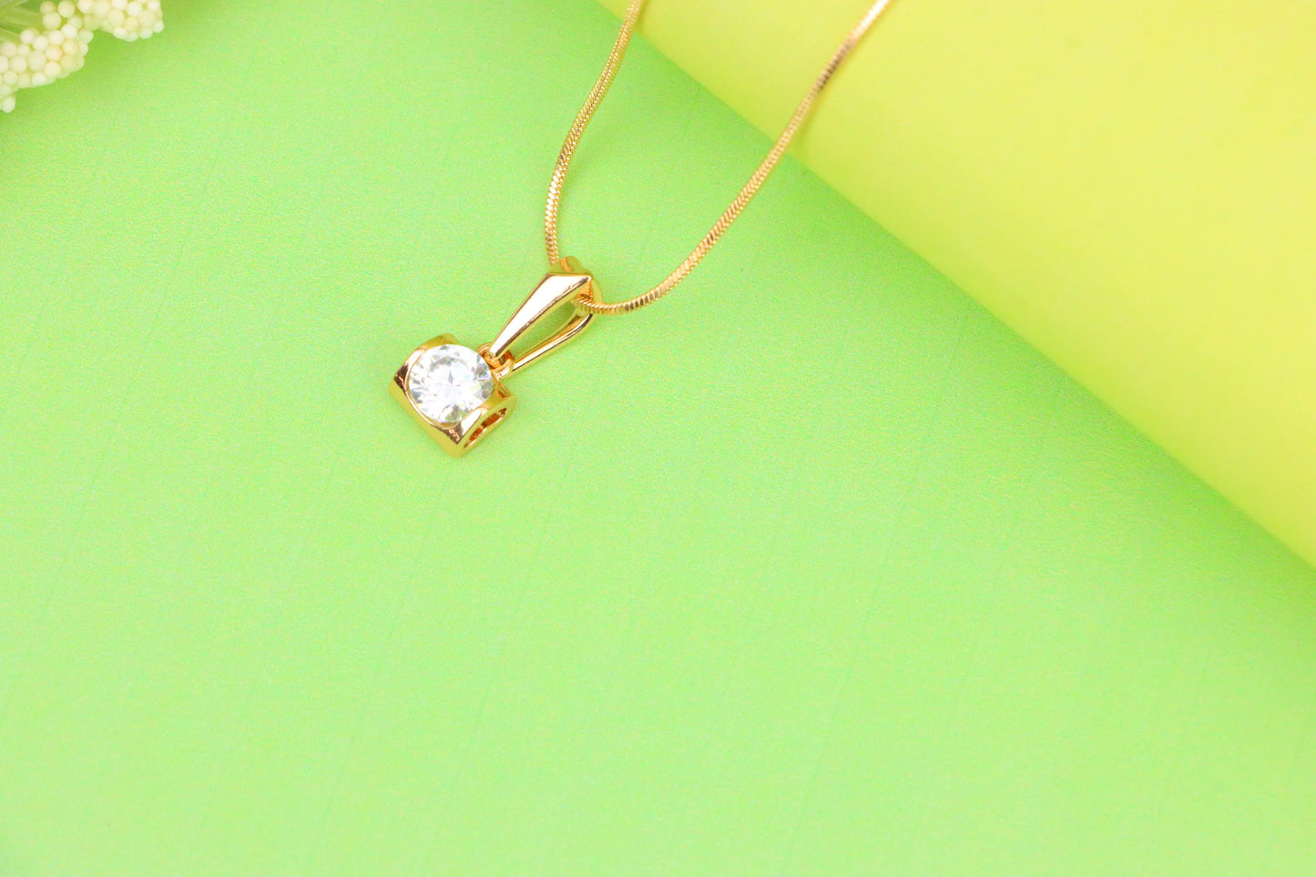 Rose Gold Mini Pendant with Solitaire CZ – Elegant, XPPT1264 (2126-10)