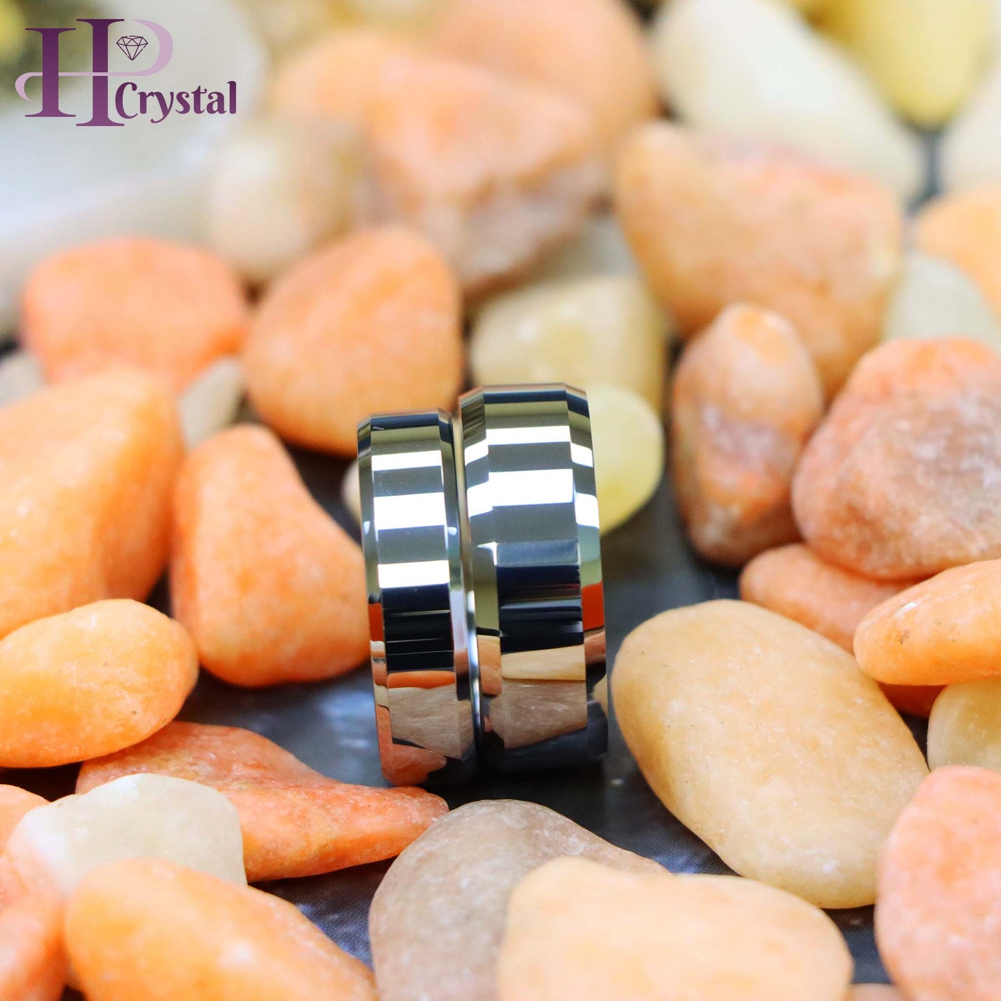 High Polish & Beveled Edge Tungsten Ring