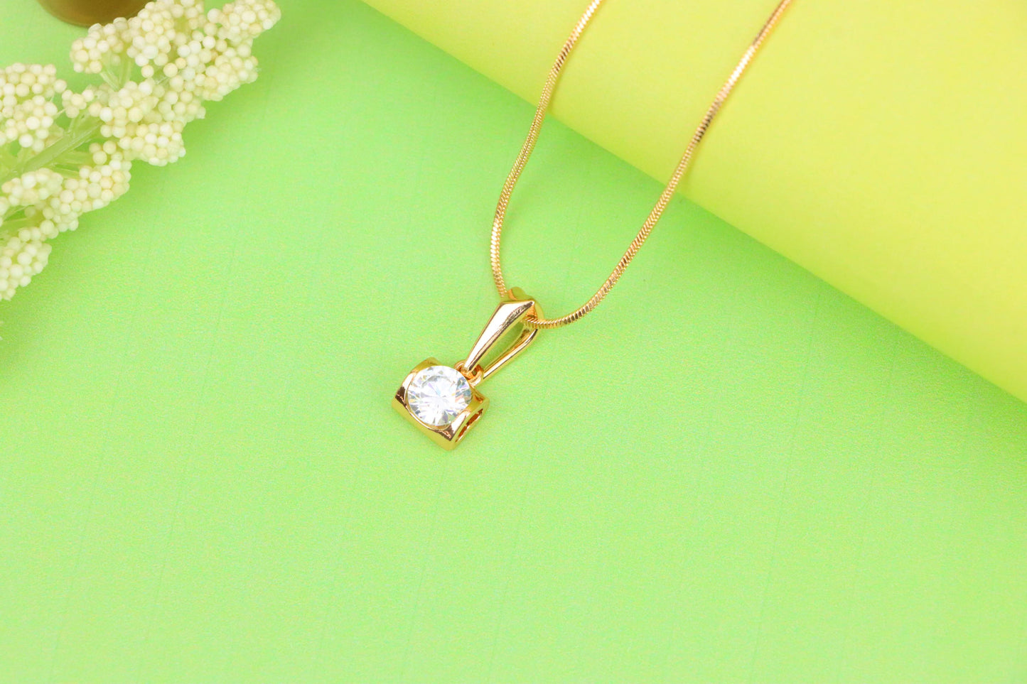 Rose Gold Mini Pendant with Solitaire CZ – Elegant, XPPT1264 (2126-10)