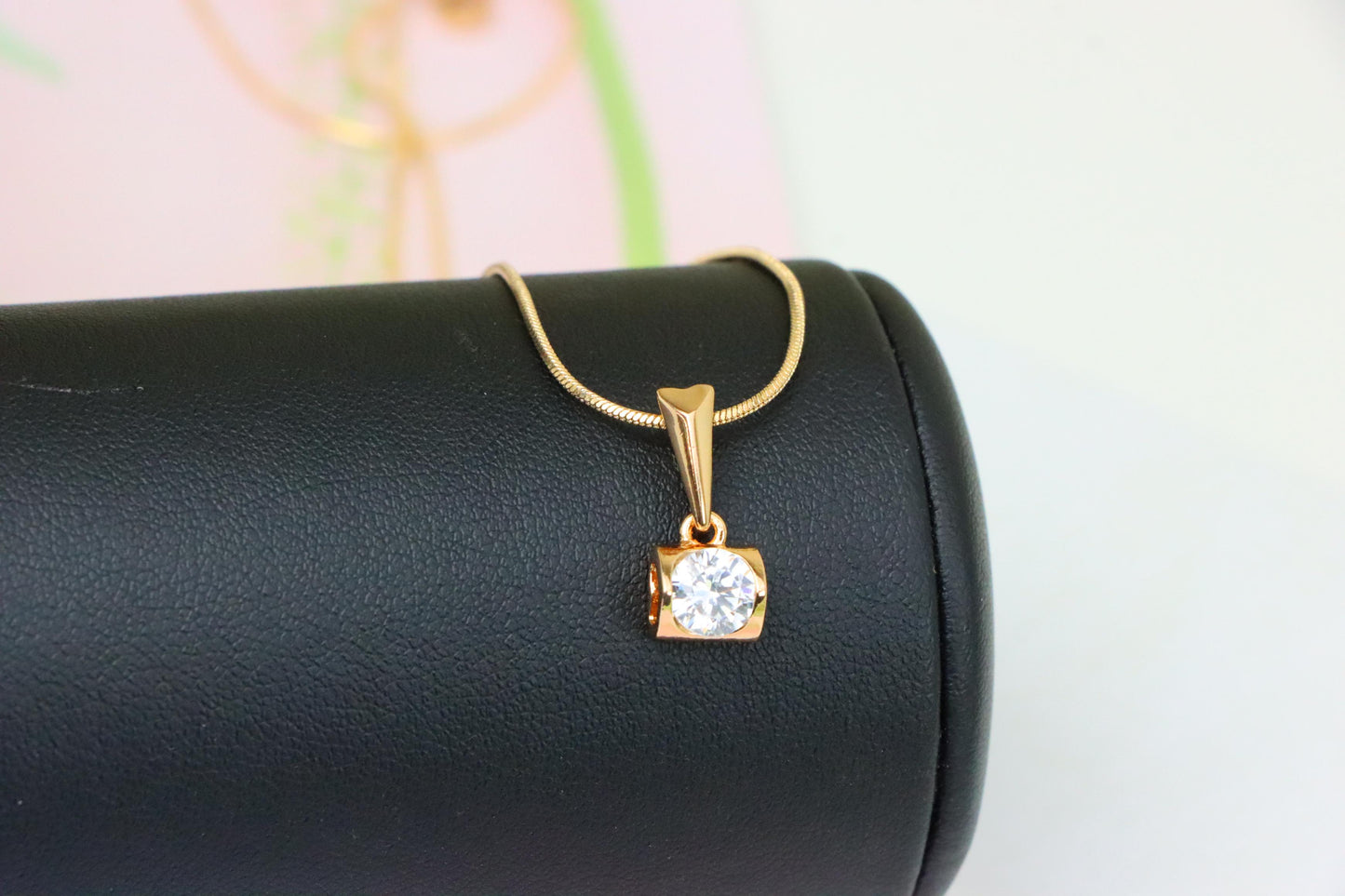 Rose Gold Mini Pendant with Solitaire CZ – Elegant, XPPT1264 (2126-10)