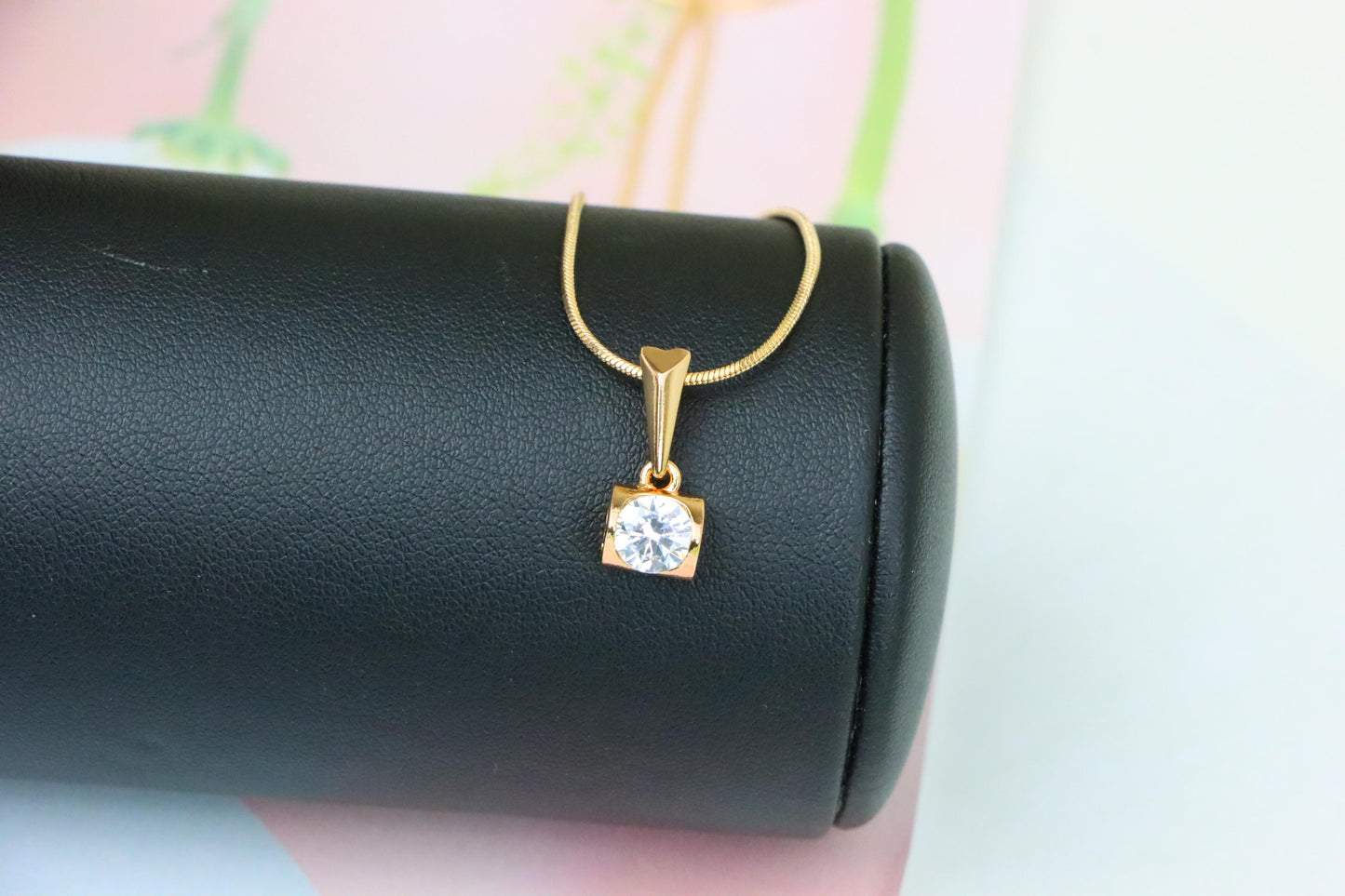 Rose Gold Mini Pendant with Solitaire CZ – Elegant, XPPT1264 (2126-10)