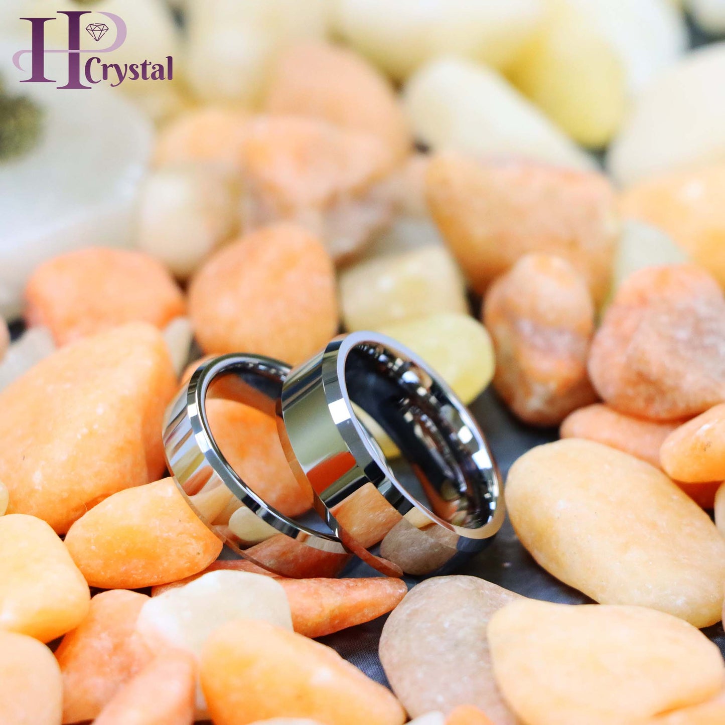 High Polish & Beveled Edge Tungsten Ring