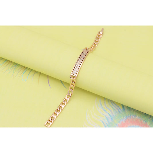 Rose Gold Bracelet with Diamond Cut Lattice Design, XPBL0945 (2095-4)