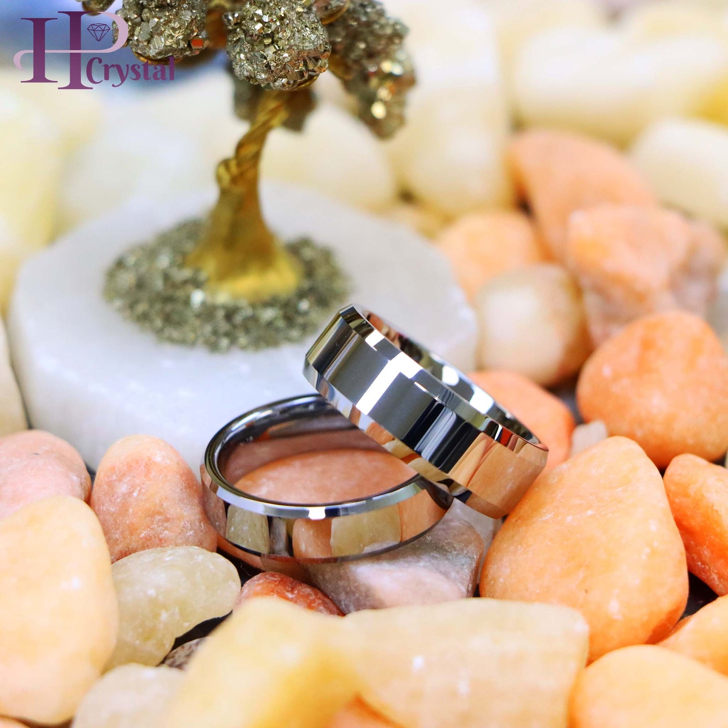 High Polish & Beveled Edge Tungsten Ring
