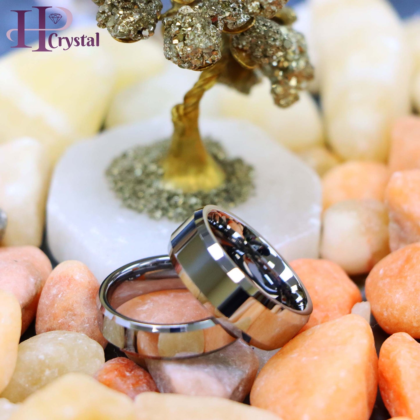 High Polish & Beveled Edge Tungsten Ring