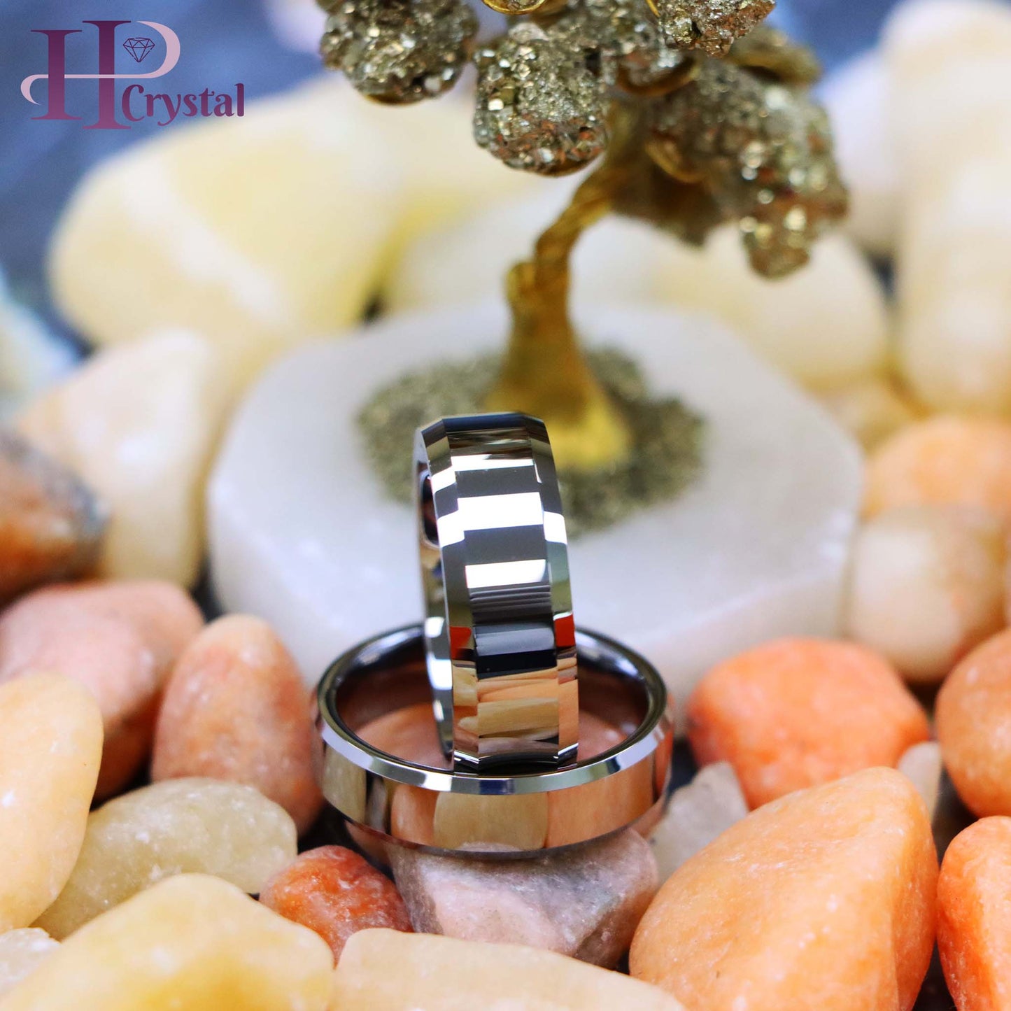 High Polish & Beveled Edge Tungsten Ring