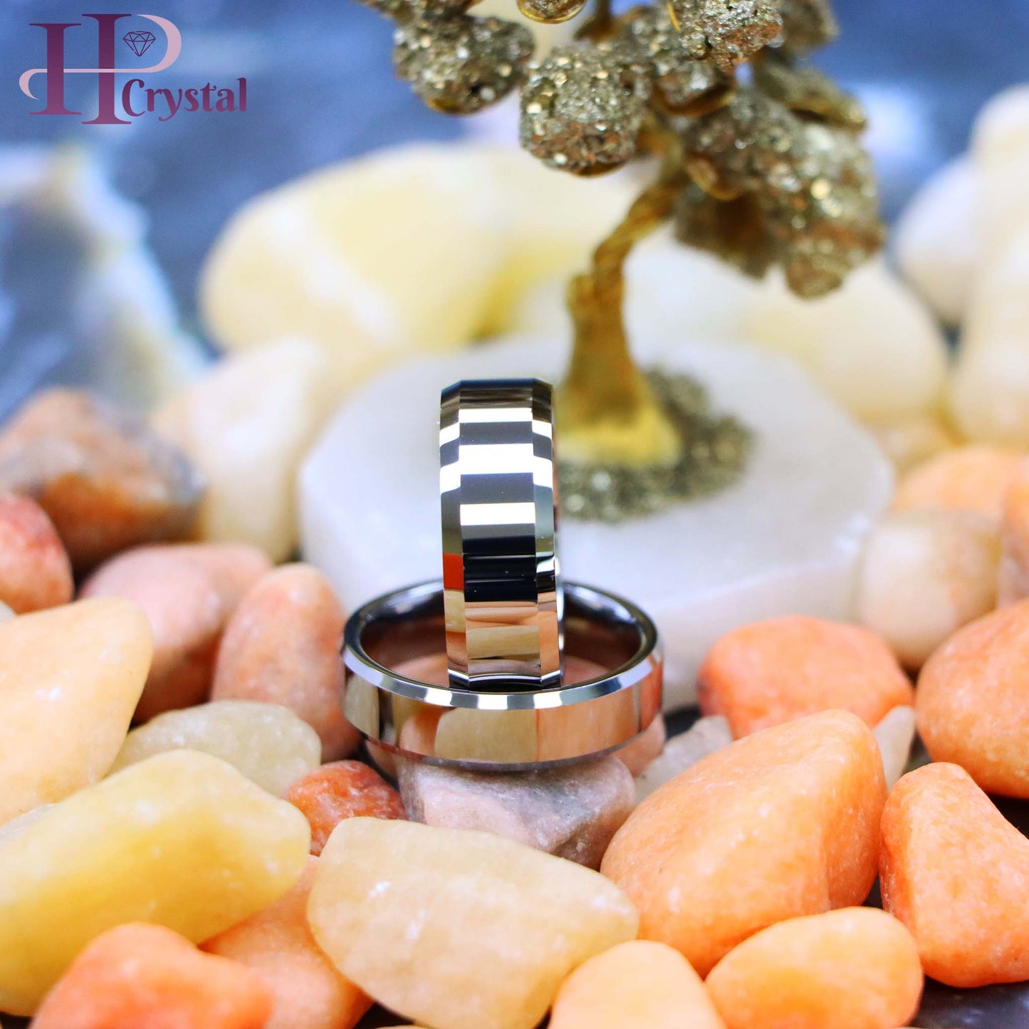 High Polish & Beveled Edge Tungsten Ring